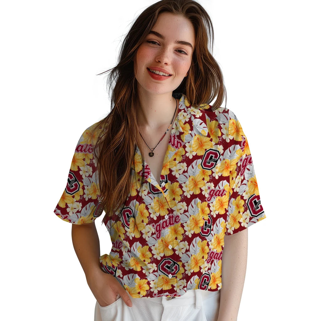 Colgate Raiders Hawaiian Shirt - Hibiscus Tropics | Moonbestprint