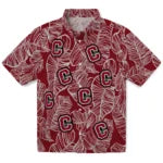 Colgate Raiders Hawaiian Shirt - Leaf Outline | Moonbestprint