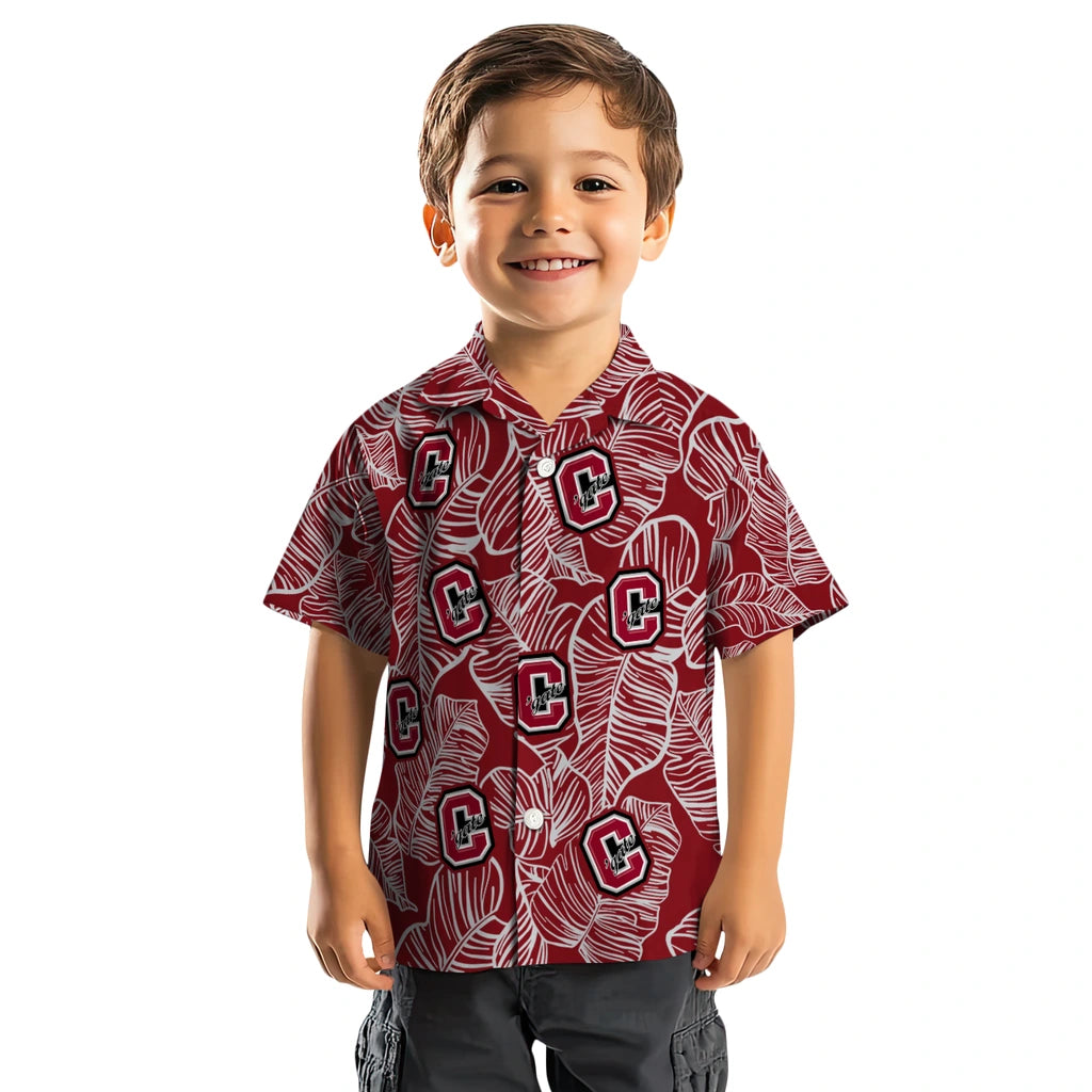 Colgate Raiders Hawaiian Shirt - Leaf Outline | Moonbestprint
