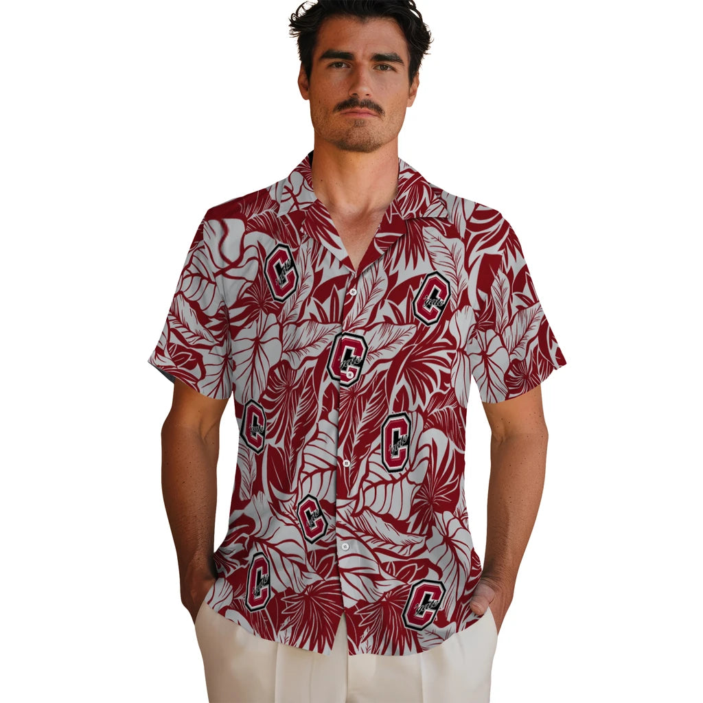 Colgate Raiders Hawaiian Shirt - Monstera Layer | Moonbestprint