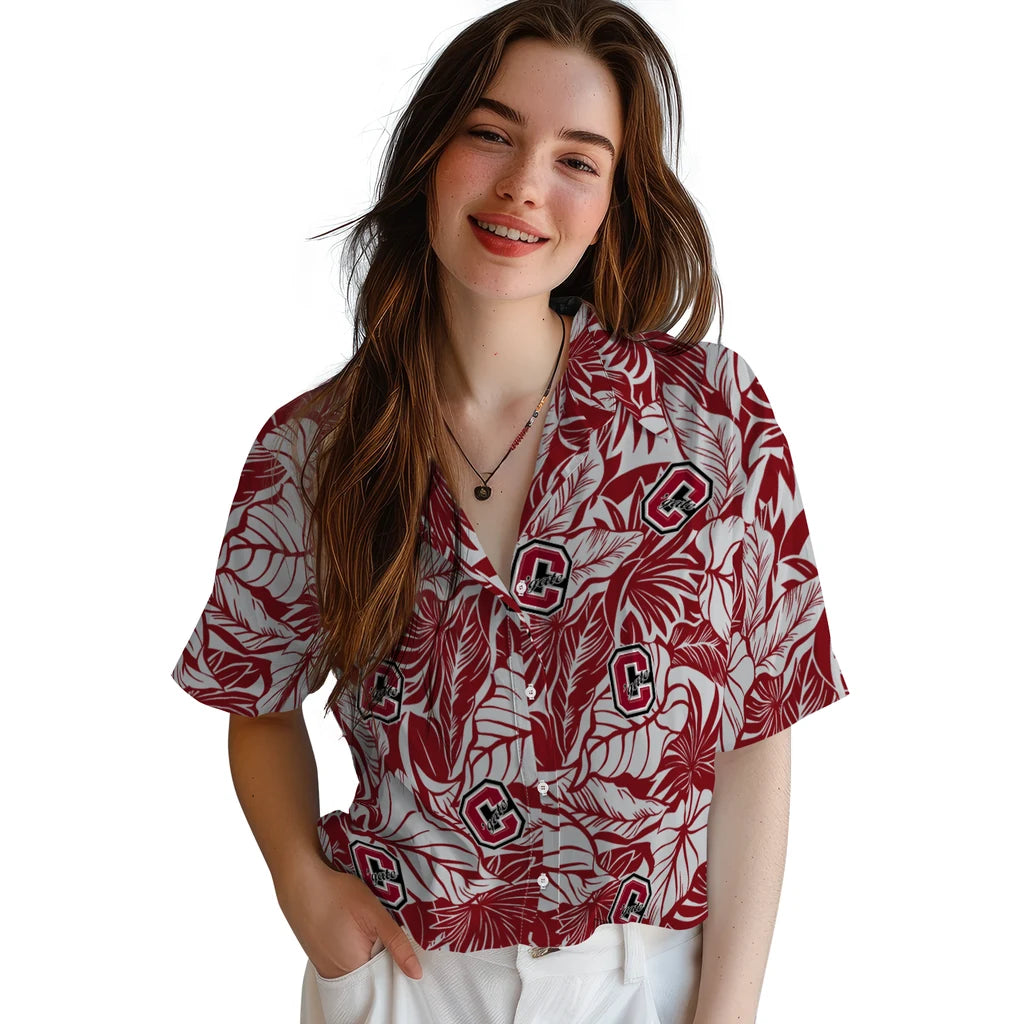 Colgate Raiders Hawaiian Shirt - Monstera Layer | Moonbestprint