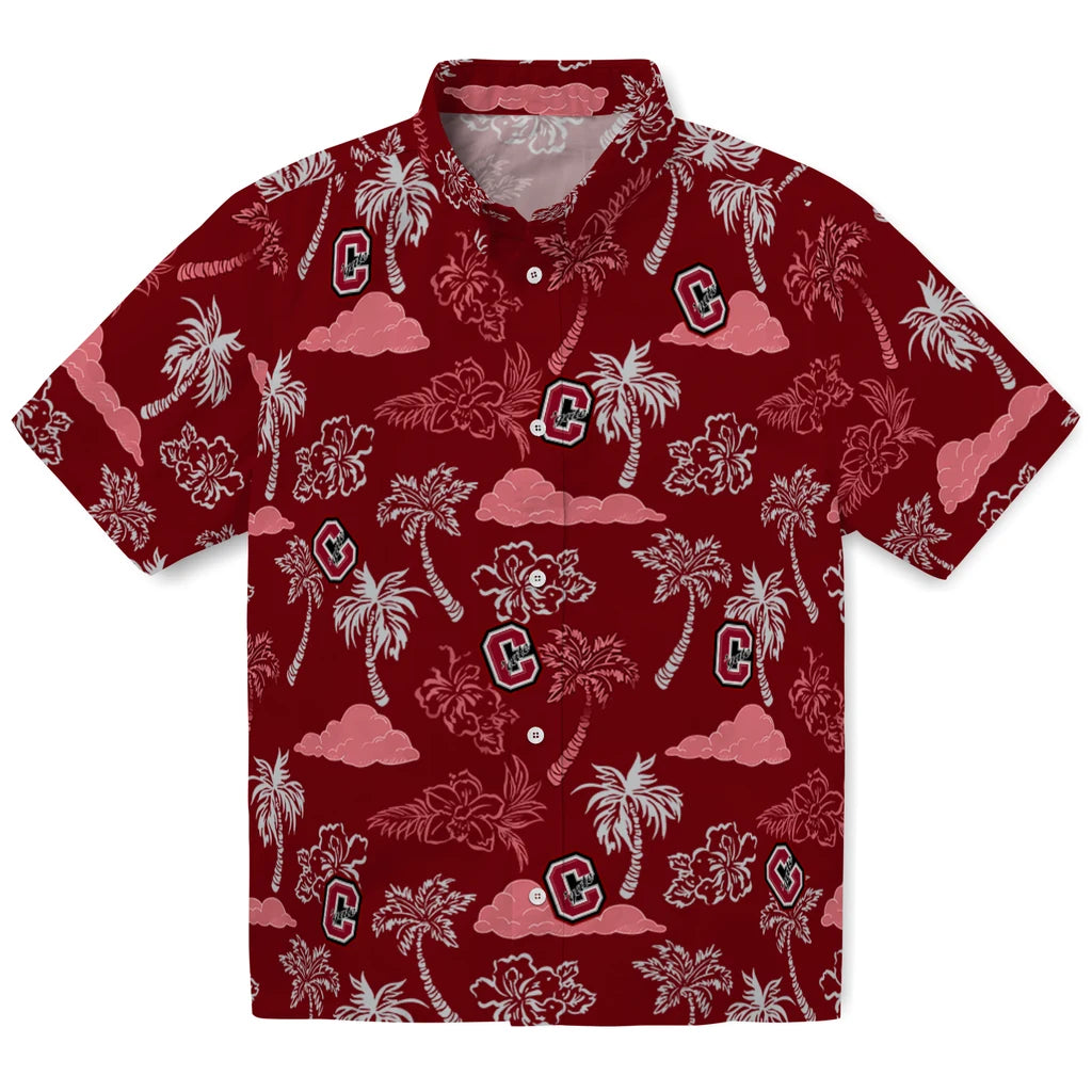 Colgate Raiders Hawaiian Shirt - Palm And Clouds | Moonbestprint