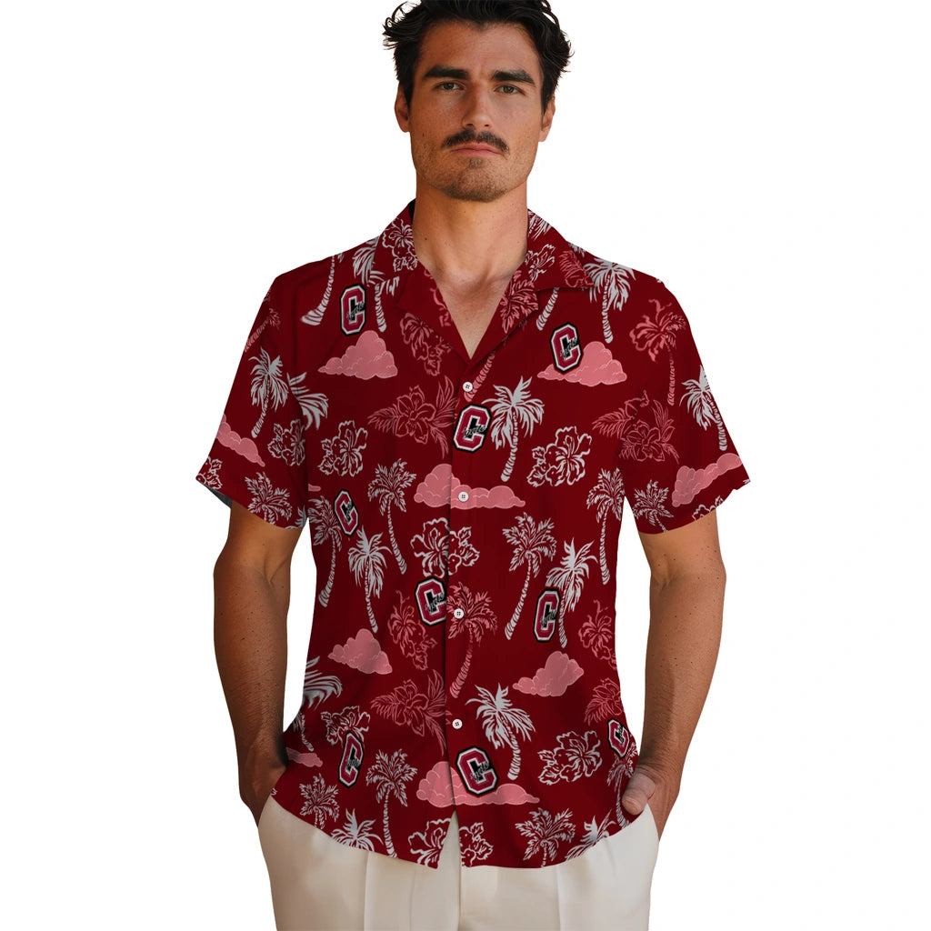 Colgate Raiders Hawaiian Shirt - Palm And Clouds | Moonbestprint