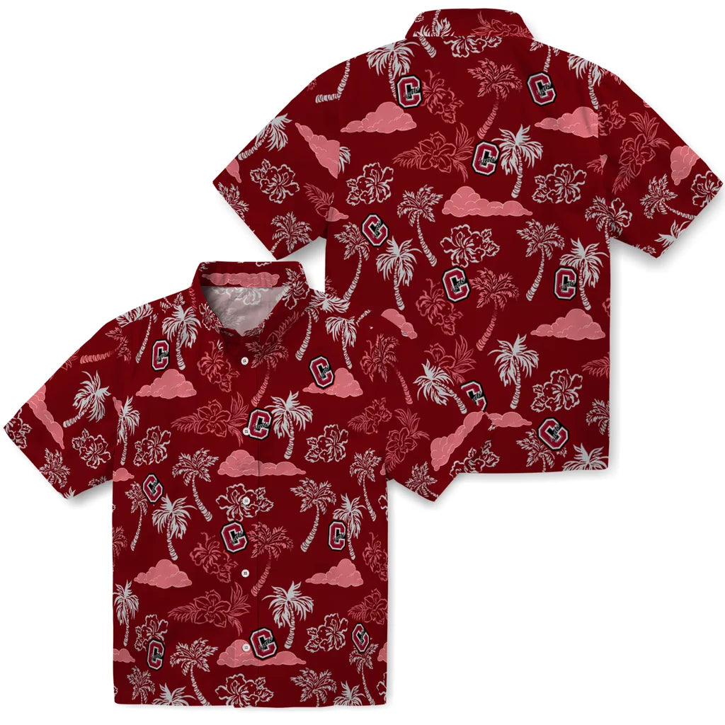 Colgate Raiders Hawaiian Shirt - Palm And Clouds | Moonbestprint