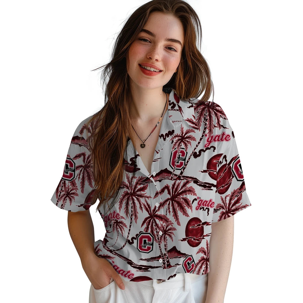 Colgate Raiders Hawaiian Shirt - Palm Sunset | Moonbestprint