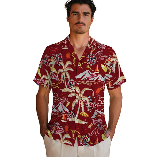 Colgate Raiders Hawaiian Shirt - Palm Tree Island | Moonbestprint