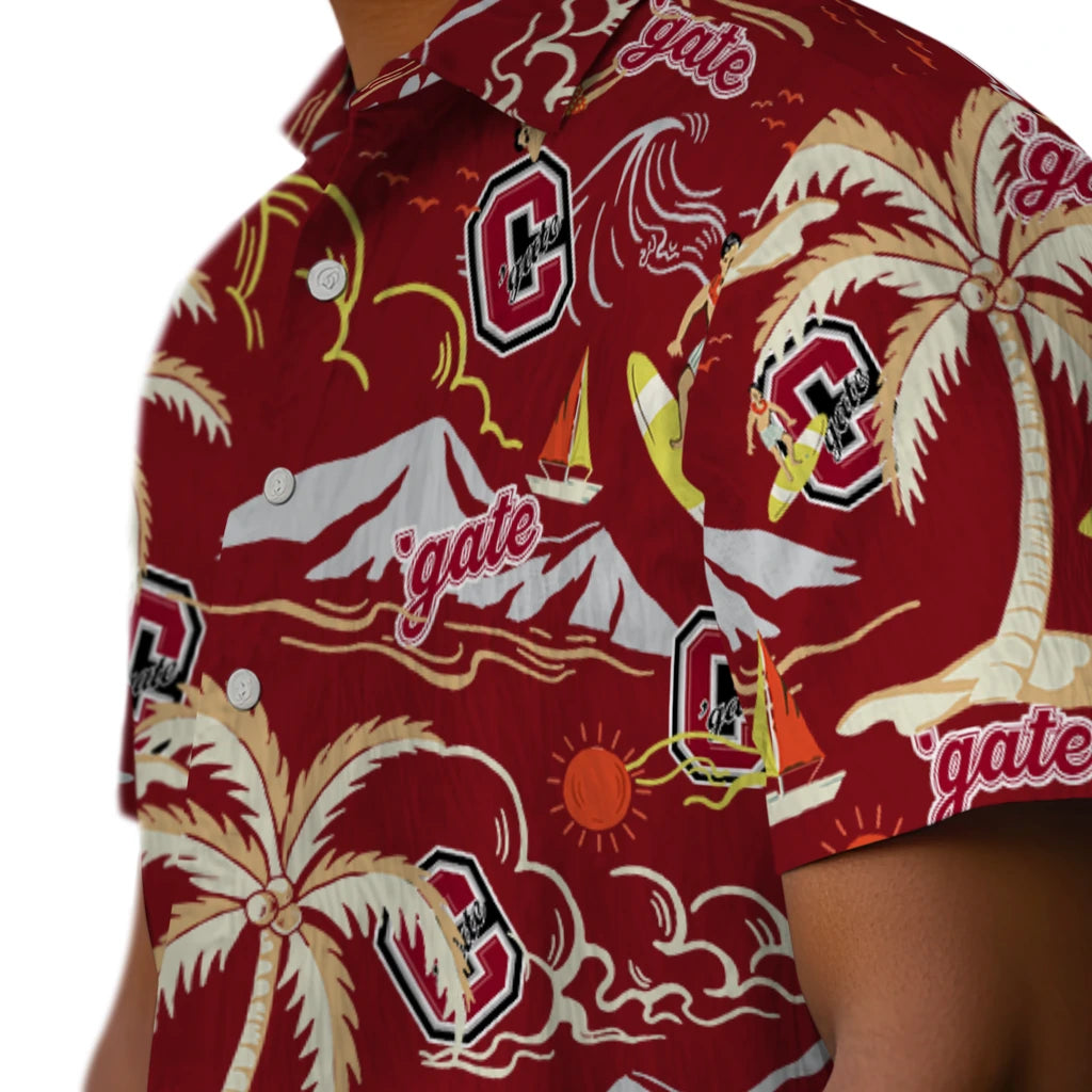 Colgate Raiders Hawaiian Shirt - Palm Tree Island | Moonbestprint