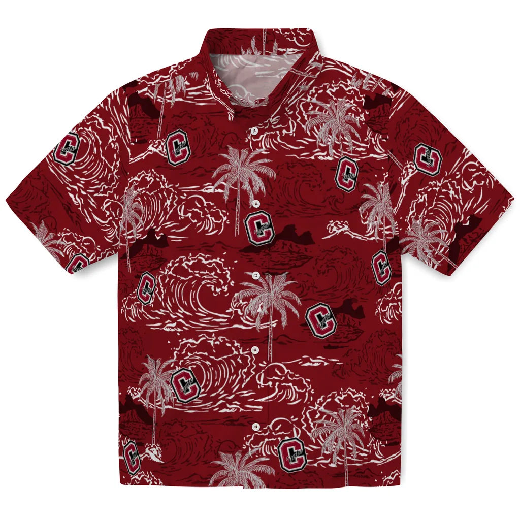 Colgate Raiders Hawaiian Shirt - Wave Palm | Moonbestprint