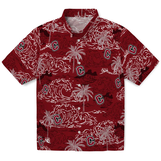 Colgate Raiders Hawaiian Shirt - Wave Palm | Moonbestprint