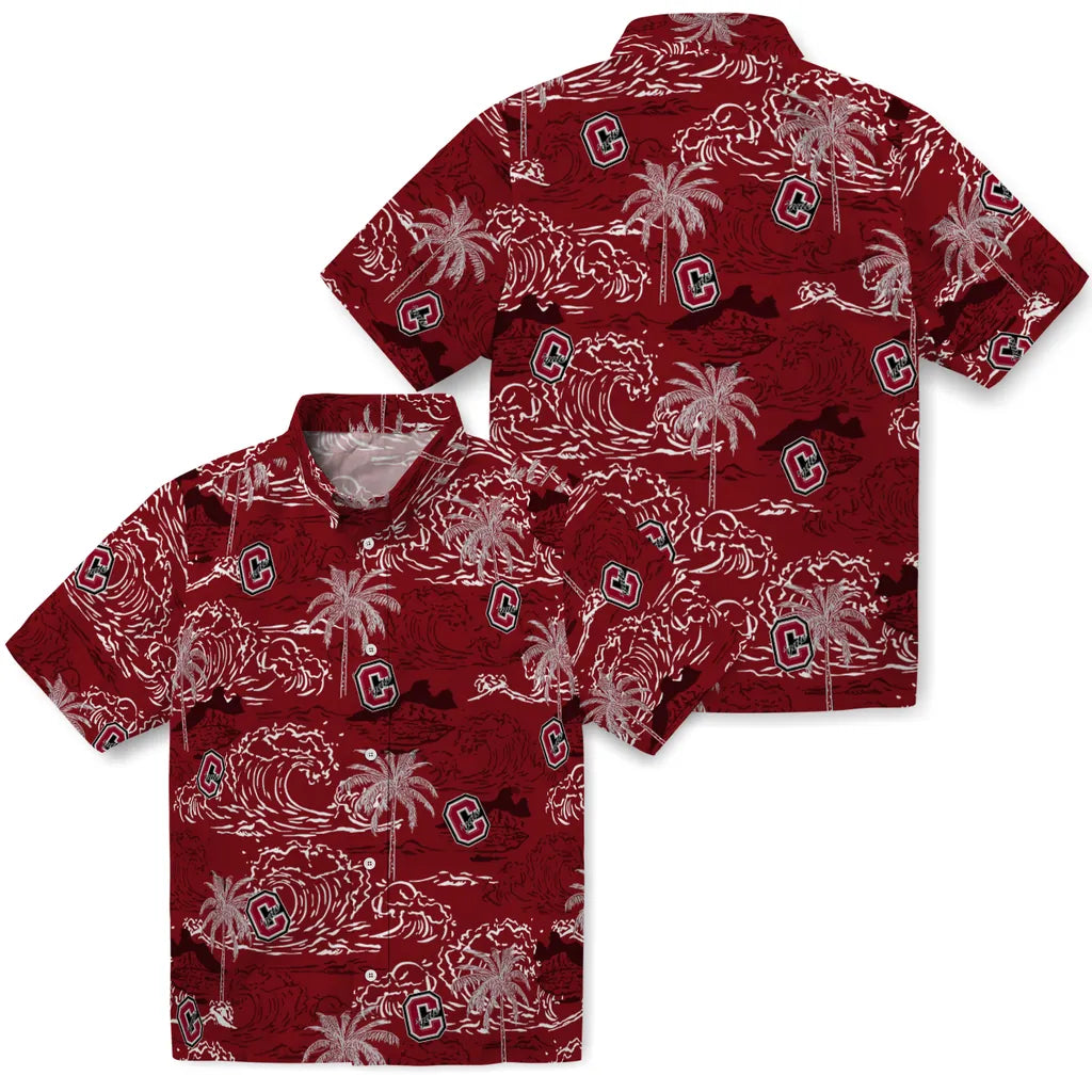 Colgate Raiders Hawaiian Shirt - Wave Palm | Moonbestprint