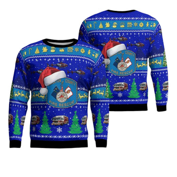 Colleton County Fire Rescue Christmas AOP Sweater ? Usalast