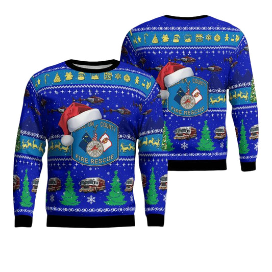 Colleton County Fire Rescue Christmas AOP Sweater ? Usalast