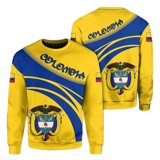 Colombia Coat Of Arms Sweater Cricket Style J5W ? Usalast