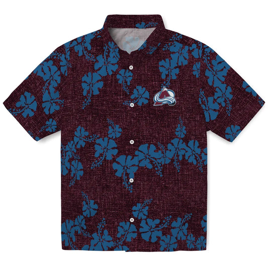 Colorado Avalanche Hawaiian Shirt - 50th State Flower | Moonbestprint
