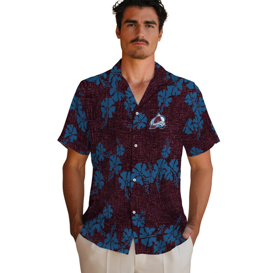 Colorado Avalanche Hawaiian Shirt - 50th State Flower | Moonbestprint