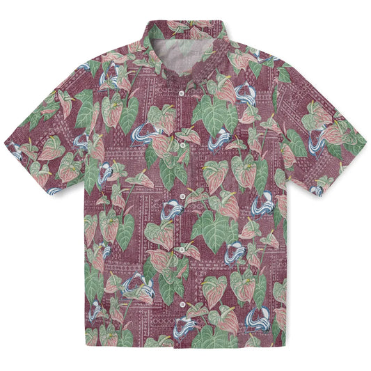 Colorado Avalanche Hawaiian Shirt - Anthurium Overlay | Moonbestprint