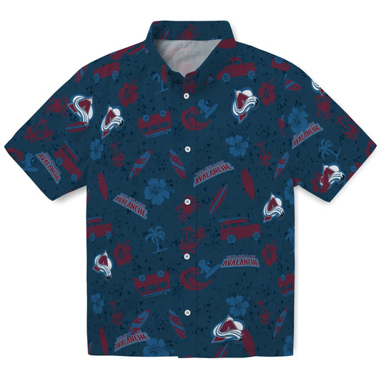 Colorado Avalanche Hawaiian Shirt - Beach Vibe | Moonbestprint