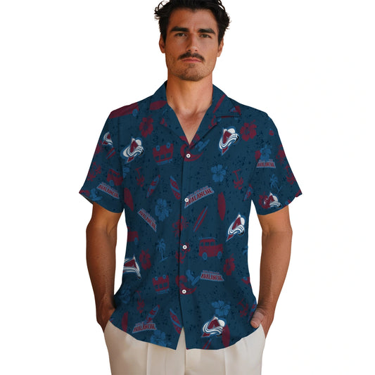Colorado Avalanche Hawaiian Shirt - Beach Vibe | Moonbestprint