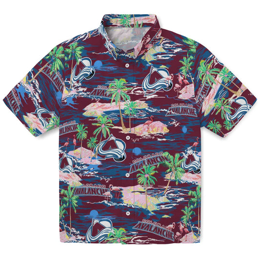 Colorado Avalanche Flamingo Retreat 2026 Hawaiian Shirt – Moonbestprint