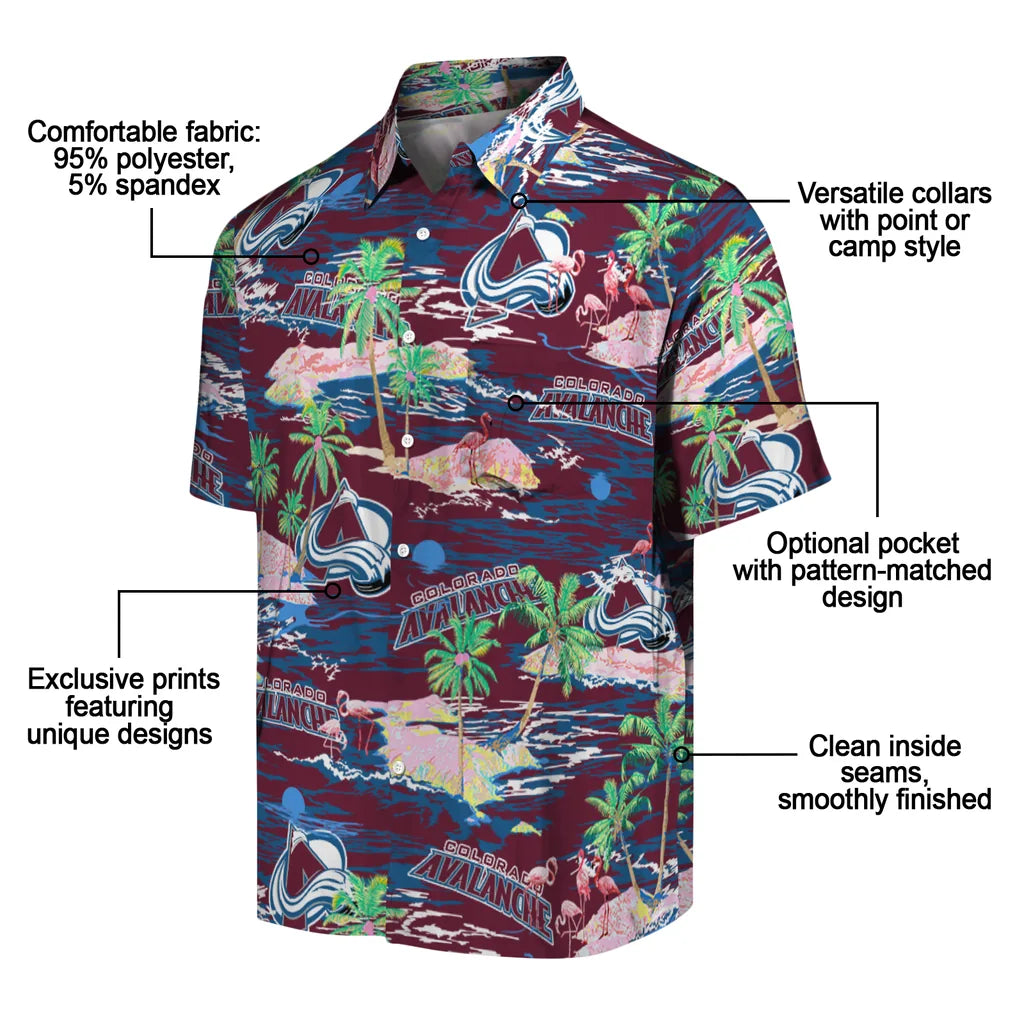 Colorado Avalanche Flamingo Retreat 2026 Hawaiian Shirt – Moonbestprint