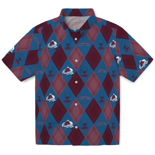 Colorado Avalanche Hawaiian Shirt - Golfing Plaid | Moonbestprint