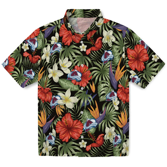 Colorado Avalanche Hawaiian Shirt - Hawaii Floral Hibiscus | Moonbestprint