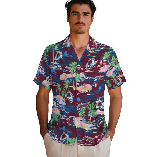 Colorado Avalanche Hawaiian Shirt - Hawaii Island | Moonbestprint