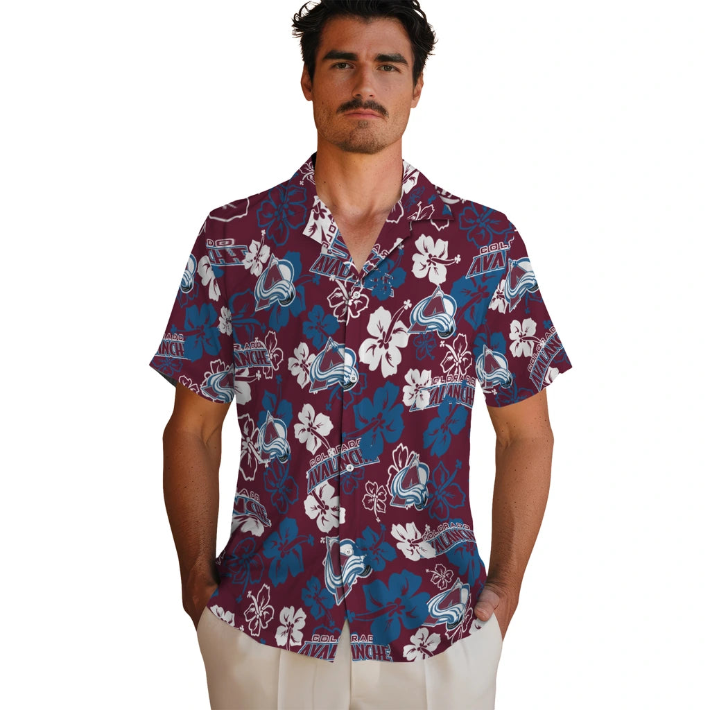 Colorado Avalanche Hibiscus Bloom Hawaiian Shirt – Moonbestprint