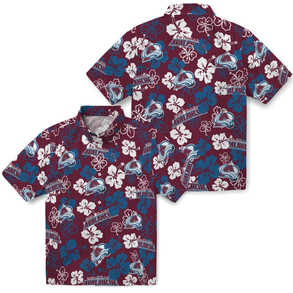 Colorado Avalanche Hibiscus Bloom Hawaiian Shirt – Moonbestprint
