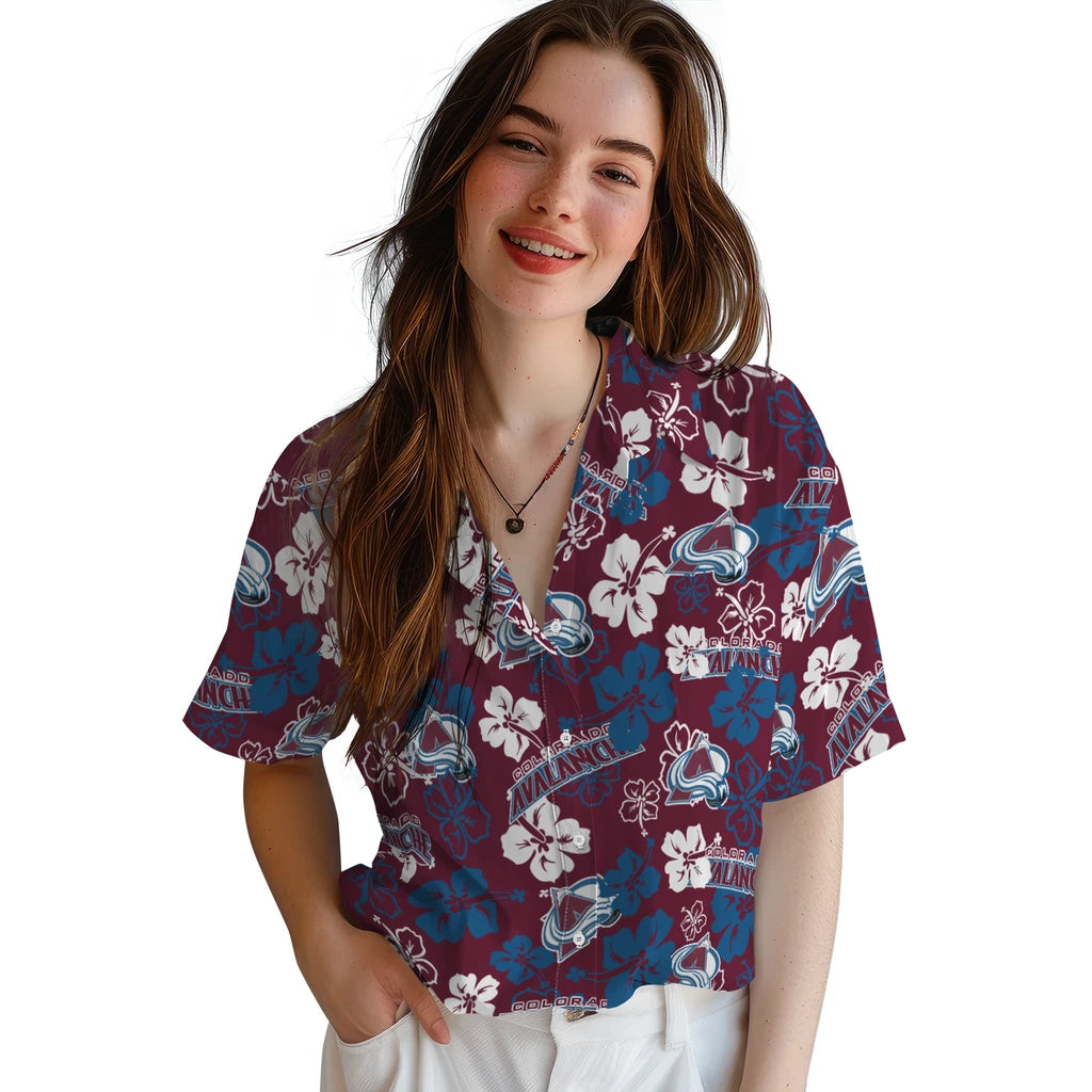 Colorado Avalanche Hibiscus Bloom Hawaiian Shirt – Moonbestprint