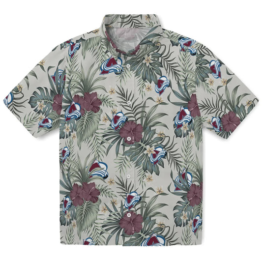 Colorado Avalanche Hawaiian Shirt - Hibiscus Designs | Moonbestprint