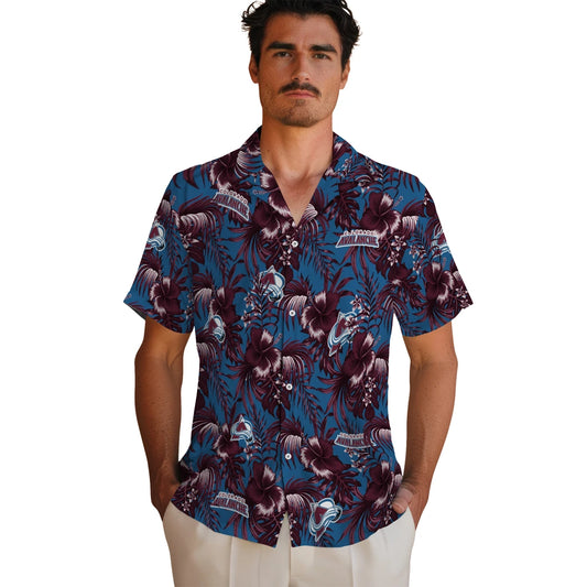 Colorado Avalanche Hawaiian Shirt - Hibiscus Exotic | Moonbestprint