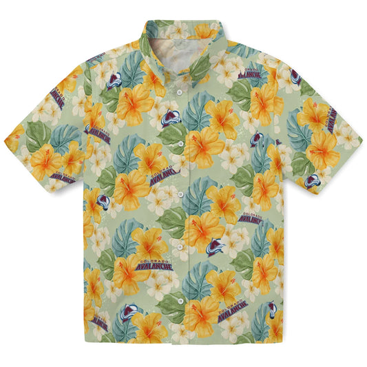 Colorado Avalanche Hawaiian Shirt - Hibiscus Mood | Moonbestprint