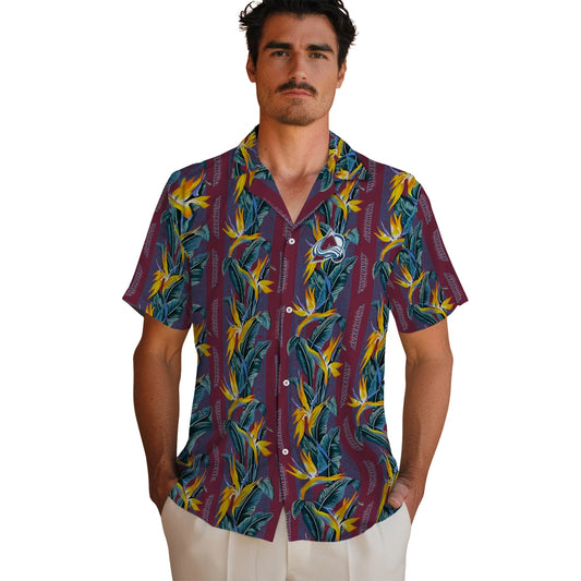 Colorado Avalanche Hawaiian Shirt - Paradise Vines | Moonbestprint