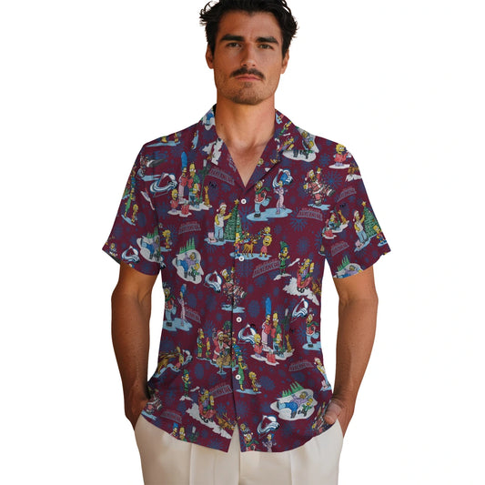 Colorado Avalanche Hawaiian Shirt - Simpsons Christmas | Moonbestprint