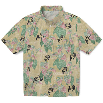 Colorado Buffaloes Hawaiian Shirt - Anthurium Overlay | Moonbestprint