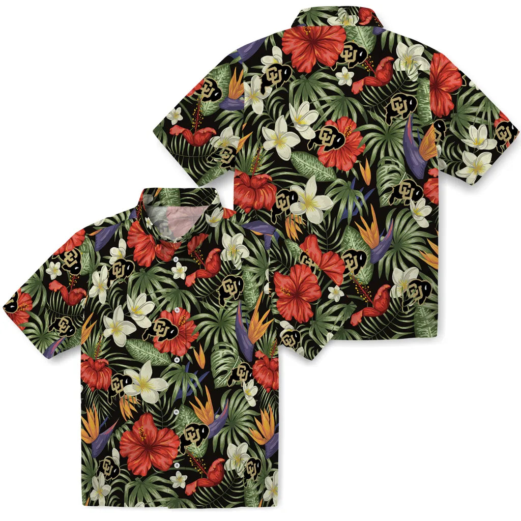 Colorado Buffaloes Hawaiian Shirt - Hawaii Floral Hibiscus | Moonbestprint
