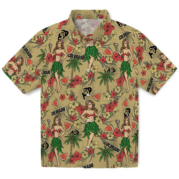 Colorado Buffaloes Hawaiian Shirt - Hawaiian Girls Design | Moonbestprint