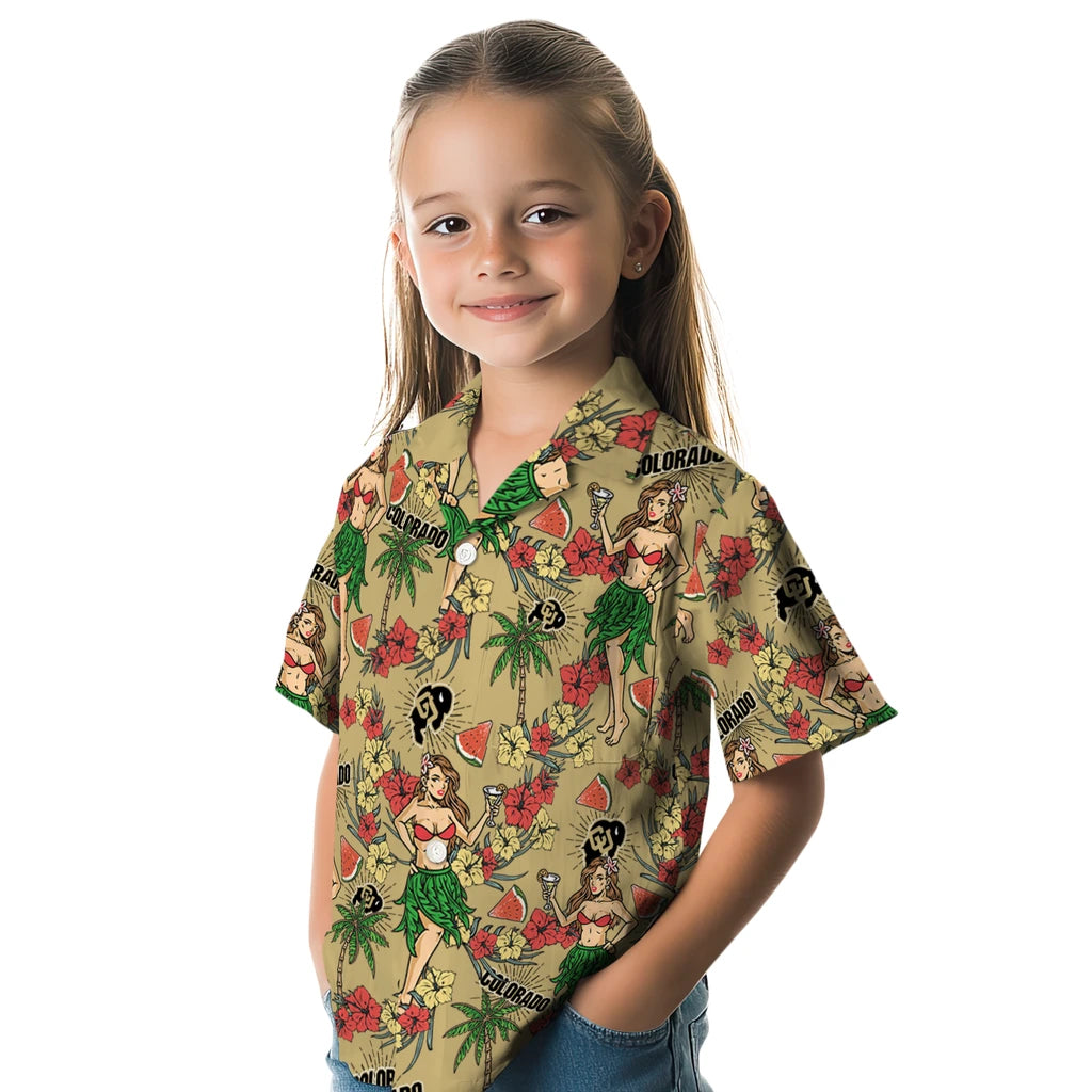 Colorado Buffaloes Hawaiian Shirt - Hawaiian Girls Design | Moonbestprint