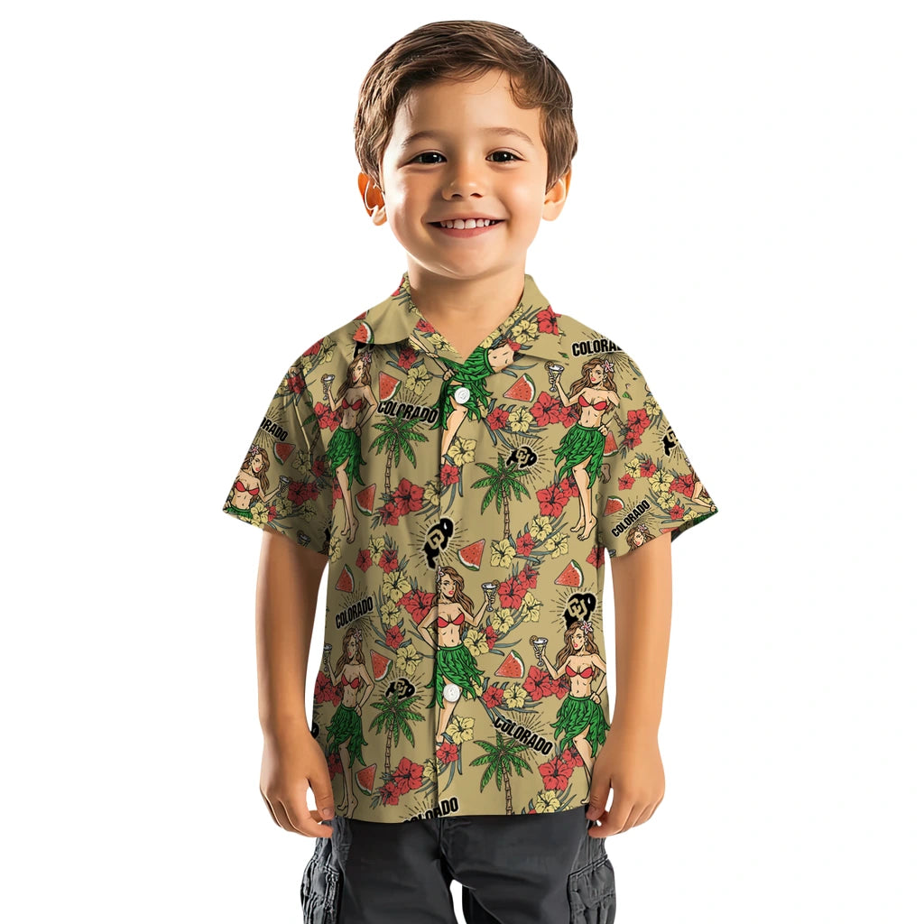 Colorado Buffaloes Hawaiian Shirt - Hawaiian Girls Design | Moonbestprint