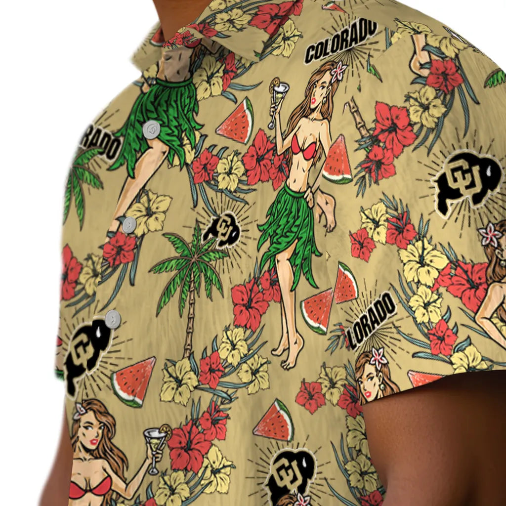 Colorado Buffaloes Hawaiian Shirt - Hawaiian Girls Design | Moonbestprint