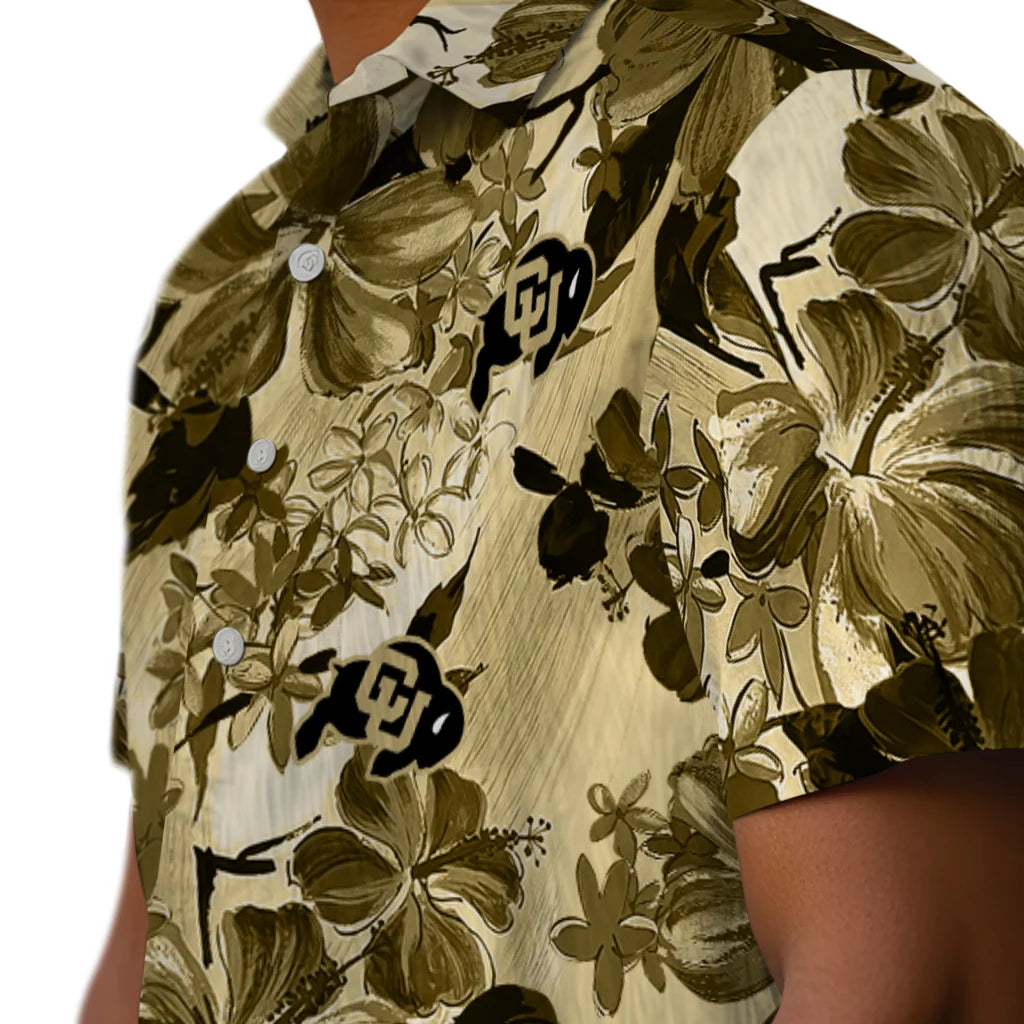 Colorado Buffaloes Hawaiian Shirt - Hibiscus Arrangement | Moonbestprint