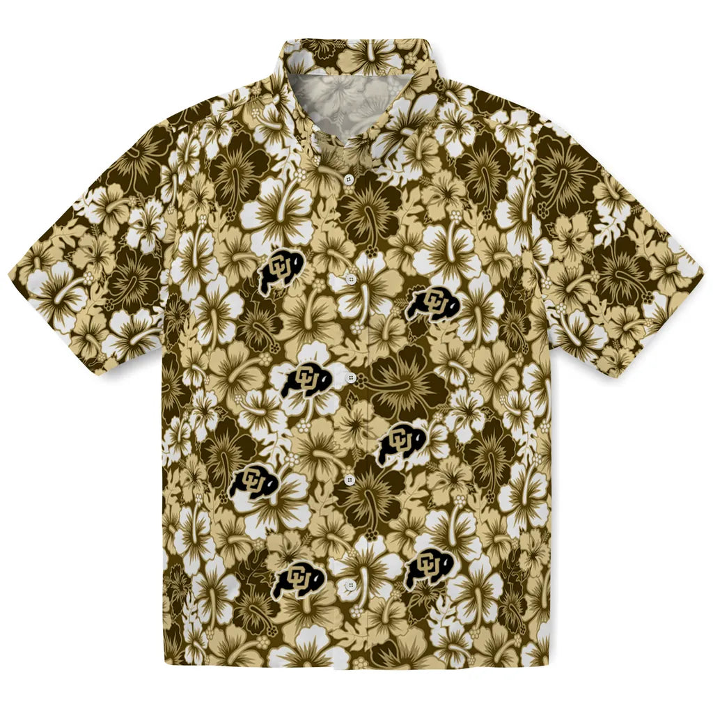 Colorado Buffaloes Hawaiian Shirt - Hibiscus Blooms | Moonbestprint