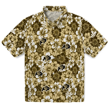 Colorado Buffaloes Hawaiian Shirt - Hibiscus Blooms | Moonbestprint