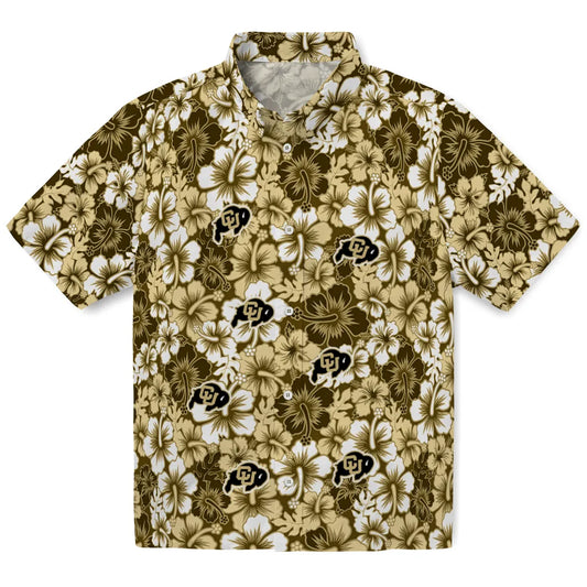 Colorado Buffaloes Hawaiian Shirt - Hibiscus Blooms | Moonbestprint