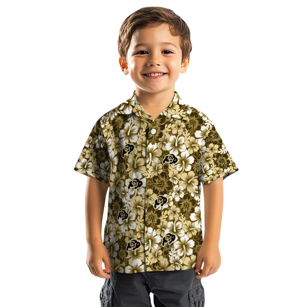 Colorado Buffaloes Hawaiian Shirt - Hibiscus Blooms | Moonbestprint