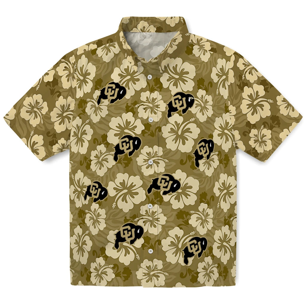Colorado Buffaloes Hawaiian Shirt - Hibiscus Cluster | Moonbestprint