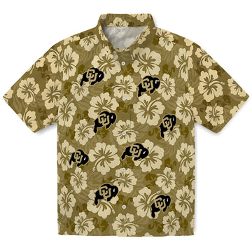 Colorado Buffaloes Hawaiian Shirt - Hibiscus Cluster | Moonbestprint
