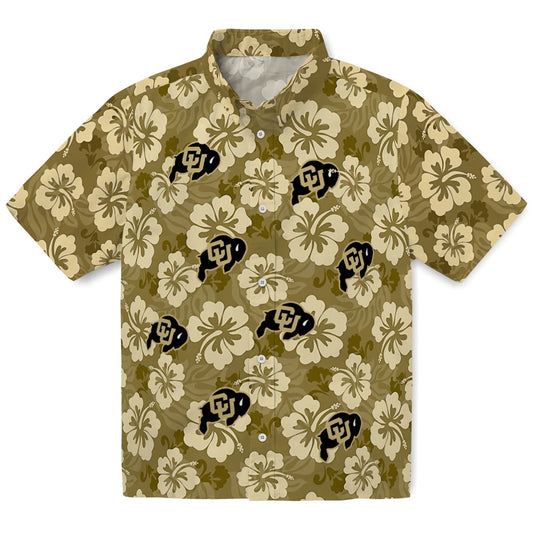Colorado Buffaloes Hawaiian Shirt - Hibiscus Cluster | Moonbestprint