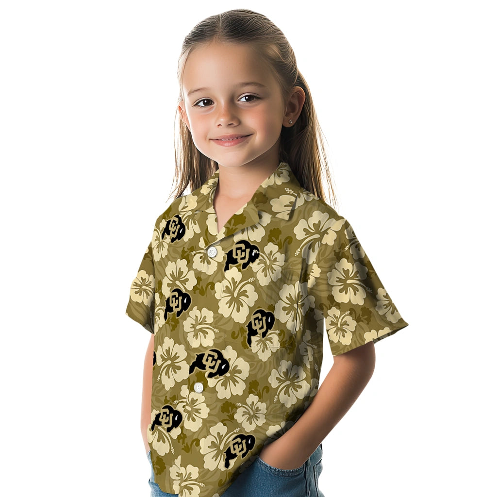 Colorado Buffaloes Hawaiian Shirt - Hibiscus Cluster | Moonbestprint
